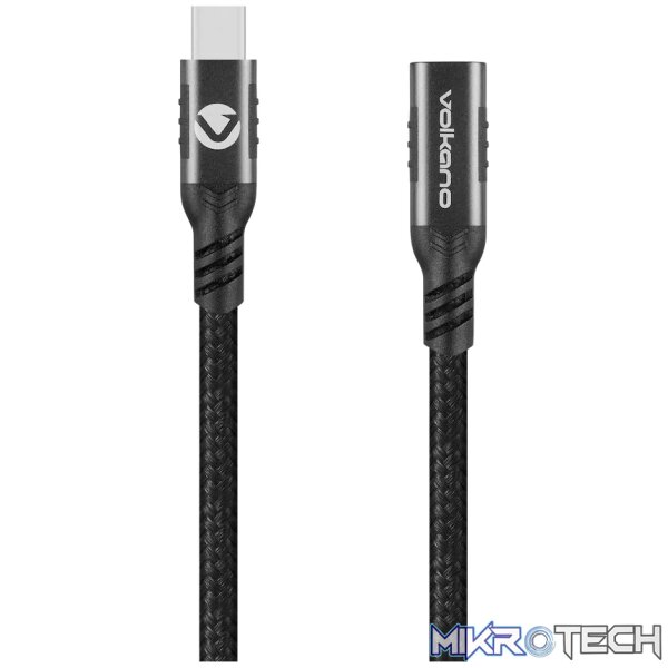 Volkano Weave Series USB-C Male to USB-C Female Volkano Weave Series USB-C Male to USB-C Female