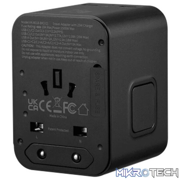 Volkano Worldwide Series Travel Adapter PD 25w + QC - Image 3