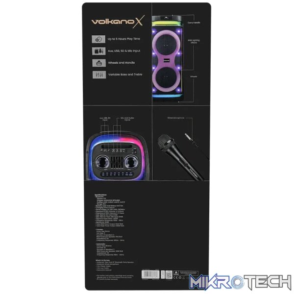 Volkano X Titan Series Dual 10 inch Party Speaker - Image 10