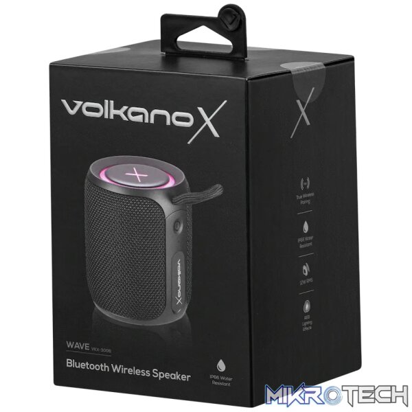 Volkano X Wave IPX66 Bluetooth Speaker - Black - Image 5