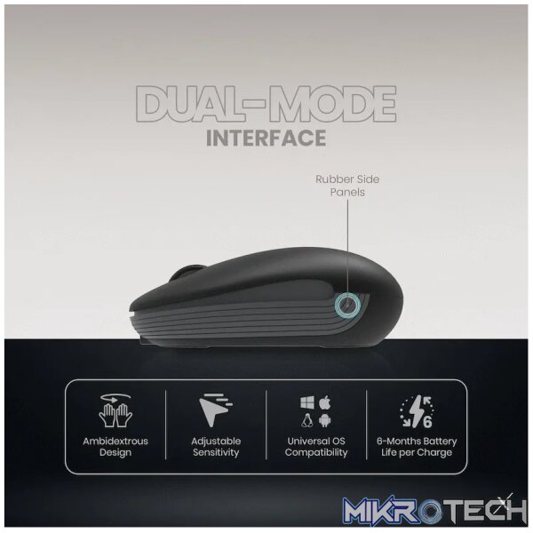 VolkanoX Asher Bluetooth Wireless Mouse - Graphite - Image 7