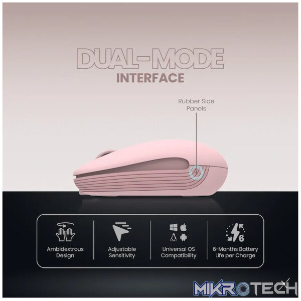 VolkanoX Asher Bluetooth Wireless Mouse - Rose - Image 7