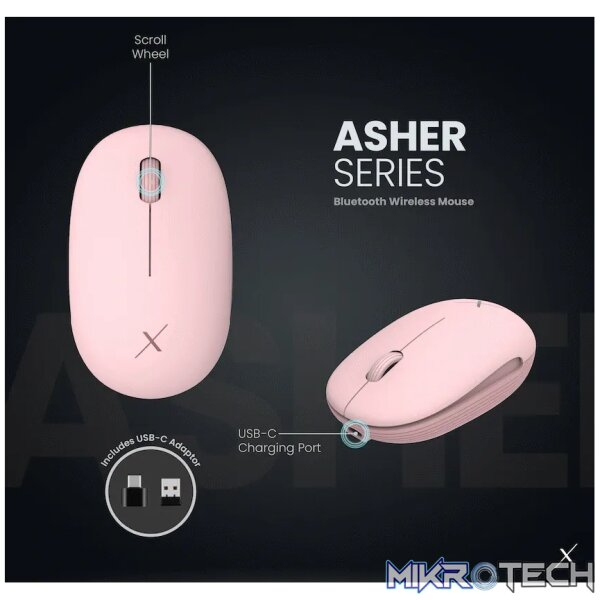 VolkanoX Asher Bluetooth Wireless Mouse - Rose - Image 8
