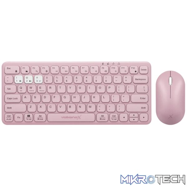 VolkanoX Blaze Bluetooth Wireless Keyboard and Mouse Combo - Rose - Image 11