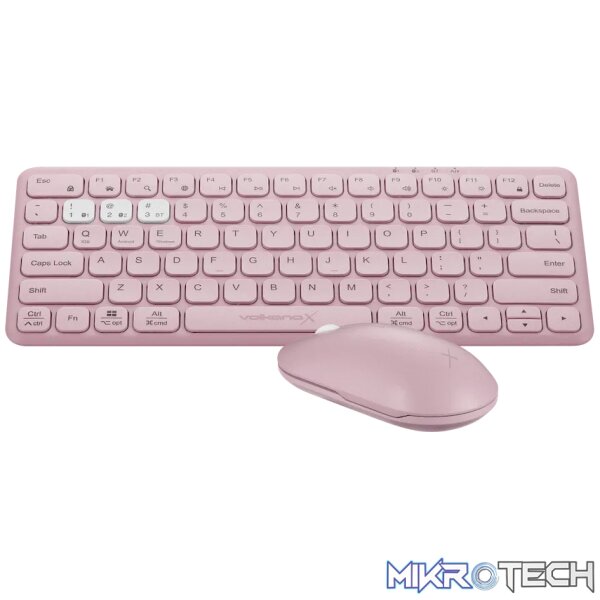 VolkanoX Blaze Bluetooth Wireless Keyboard and Mouse Combo - Rose - Image 13