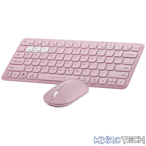 VolkanoX Blaze Bluetooth Wireless Keyboard and Mouse Combo - Rose - Image 15