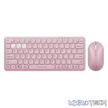VolkanoX Blaze Bluetooth Wireless Keyboard and Mouse Combo - Rose