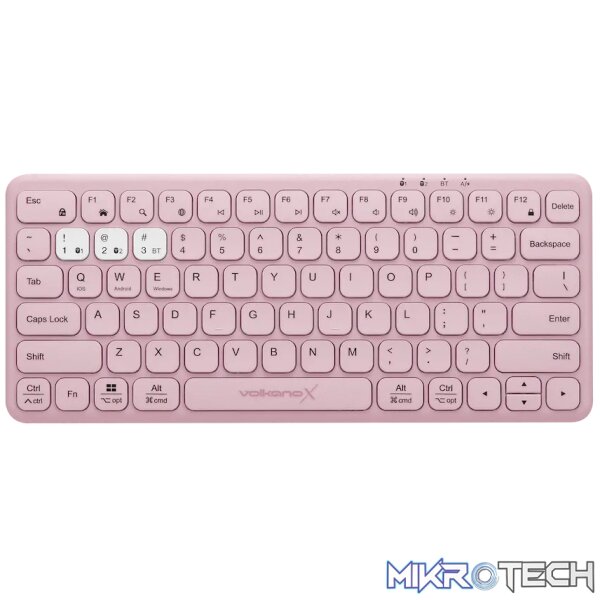 VolkanoX Blaze Bluetooth Wireless Keyboard and Mouse Combo - Rose - Image 10