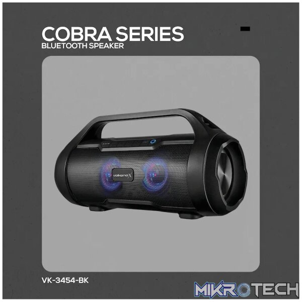 VolkanoX Cobra Series Bluetooth Speaker - Black - Image 6