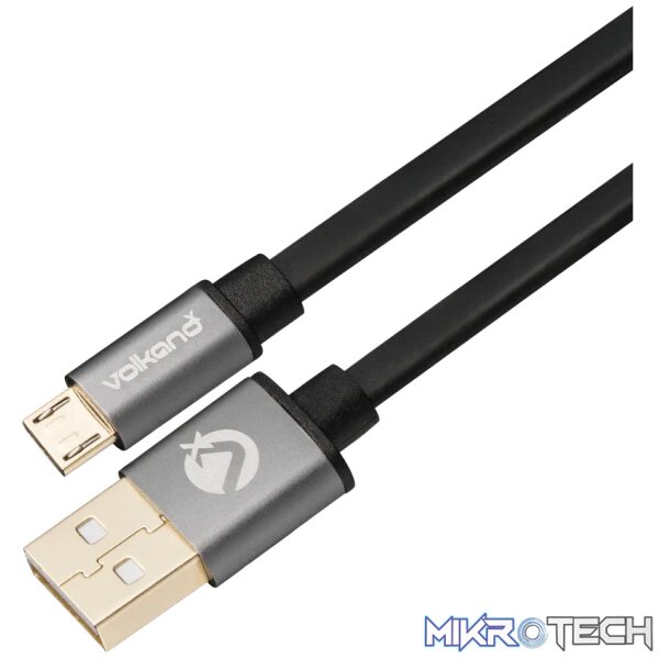 VolkanoX Couple Series Micro USB Premium Twin Pack 3m Charge/Data Cable - Black - Image 2