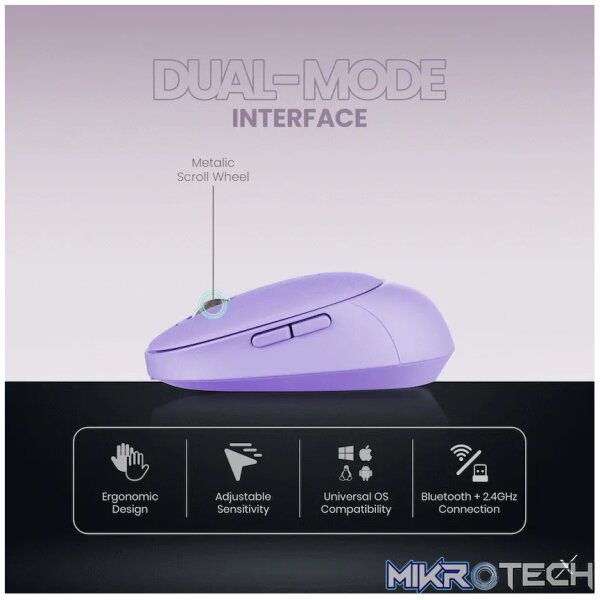 VolkanoX Crater Bluetooth Wireless Mouse - Purple - Image 10