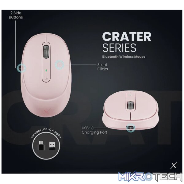 VolkanoX Crater Bluetooth Wireless Mouse - Rose - Image 11