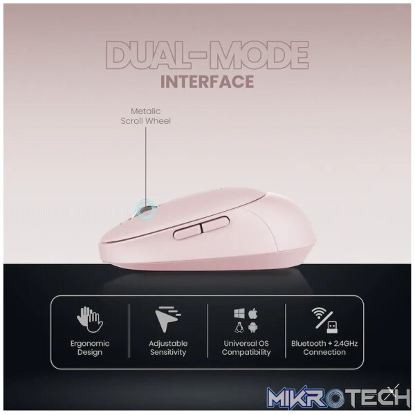 VolkanoX Crater Bluetooth Wireless Mouse - Rose - Image 10