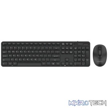 VolkanoX Garnet Bluetooth Wireless Keyboard and Mouse Combo - Black