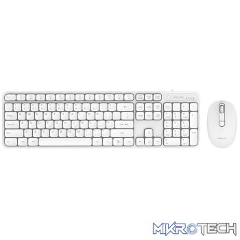 VolkanoX Garnet Bluetooth Wireless Keyboard and Mouse Combo - White