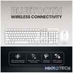 VolkanoX Garnet Bluetooth Wireless Keyboard and Mouse Combo - White - Image 9