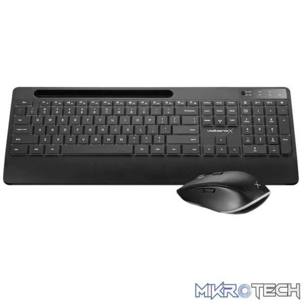 VolkanoX Gem Bluetooth Wireless Keyboard and Mouse - Black - Image 8