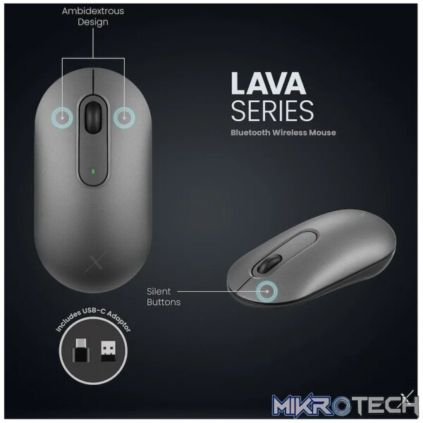 VolkanoX Lava Bluetooth Wireless Mouse - Gunmetal - Image 11
