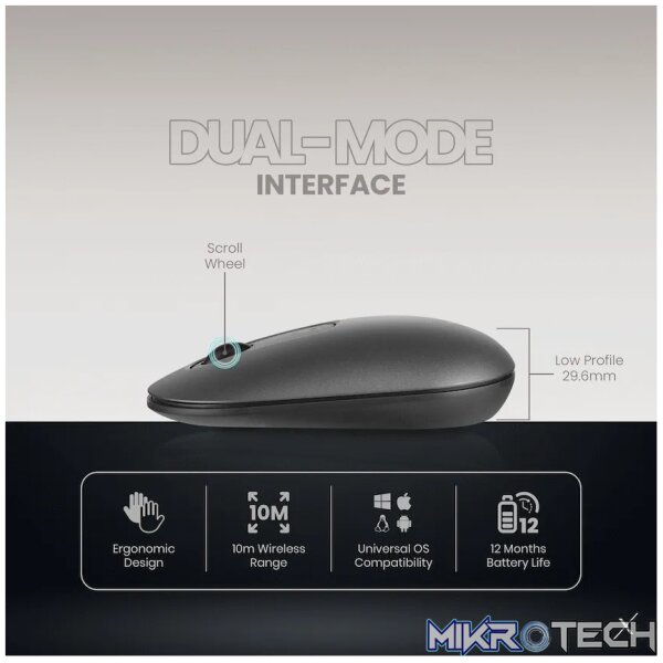 VolkanoX Lava Bluetooth Wireless Mouse - Gunmetal - Image 10