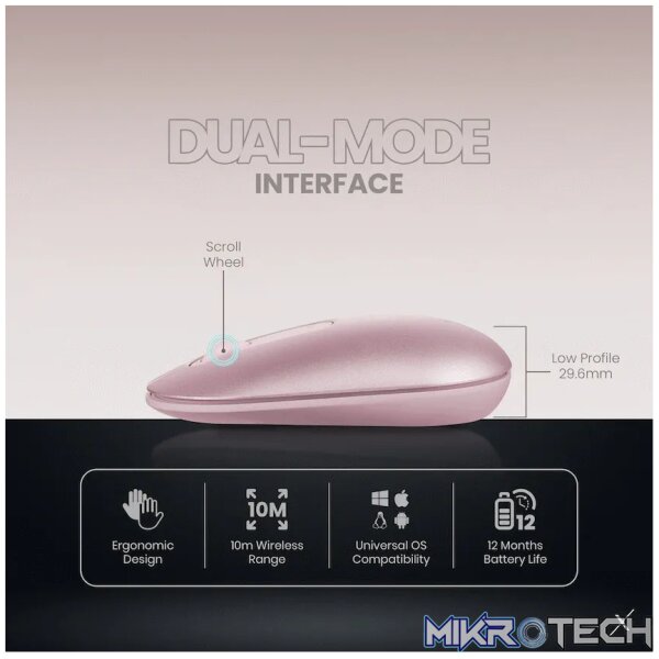 VolkanoX Lava Bluetooth Wireless Mouse - Rose - Image 9