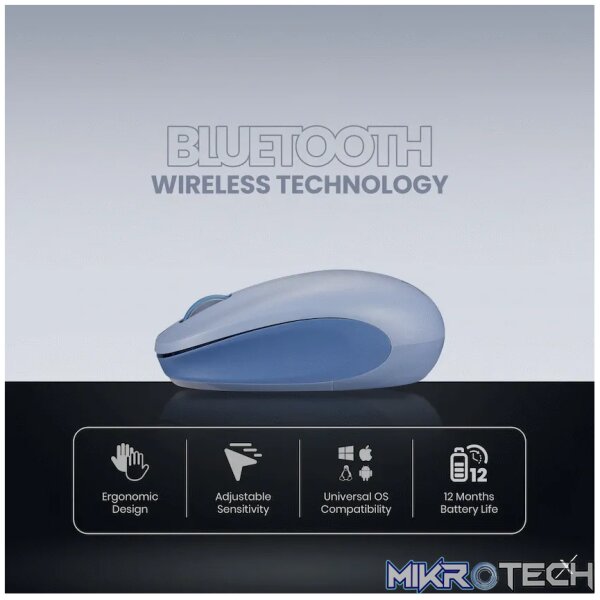 VolkanoX Magma Bluetooth Wireless Mouse - Blue Grey - Image 9