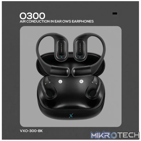 VolkanoX O300 Air Conduction OWS Earphones - Black - Image 2