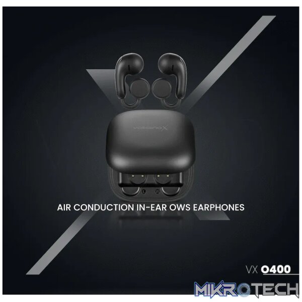VolkanoX O400 Air Conduction In-Ear OWS Earphones - Black - Image 4