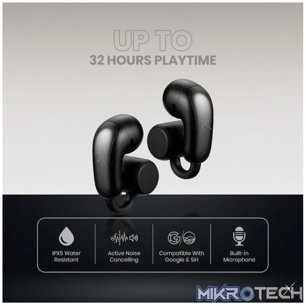 VolkanoX O400 Air Conduction In-Ear OWS Earphones - Black - Image 5