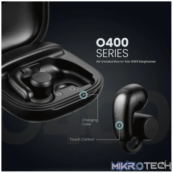 VolkanoX O400 Air Conduction In-Ear OWS Earphones - Black - Image 6