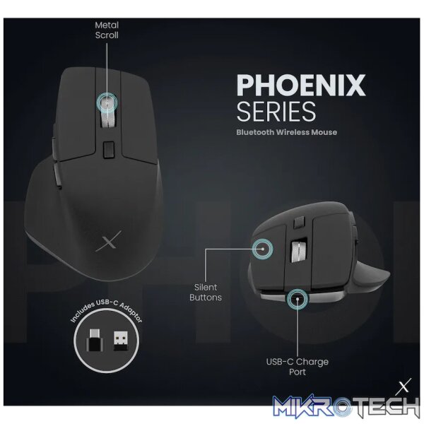 VolkanoX Phoenix Bluetooth Wireless Mouse - Graphite - Image 13