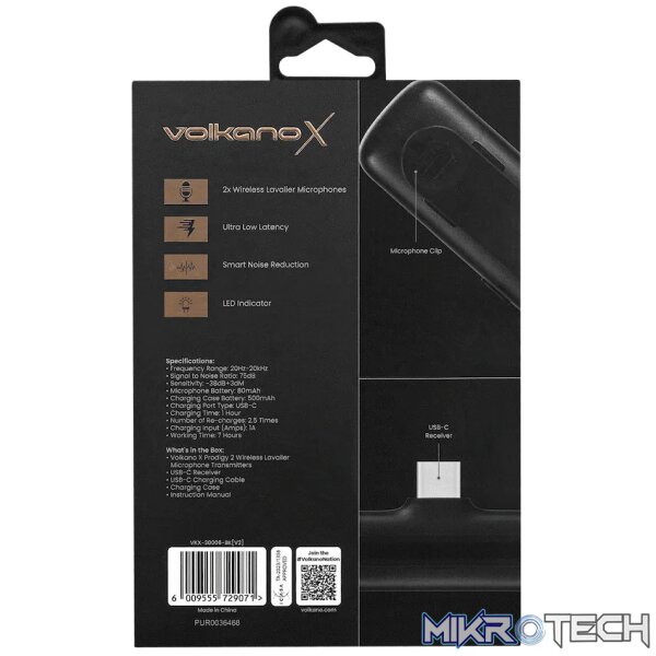 VolkanoX Prodigy 2 Series Wireless Lavalier Microphone - Image 8