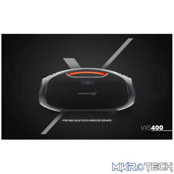 VolkanoX VXS400 Portable Bluetooth Speaker - Black - Image 8