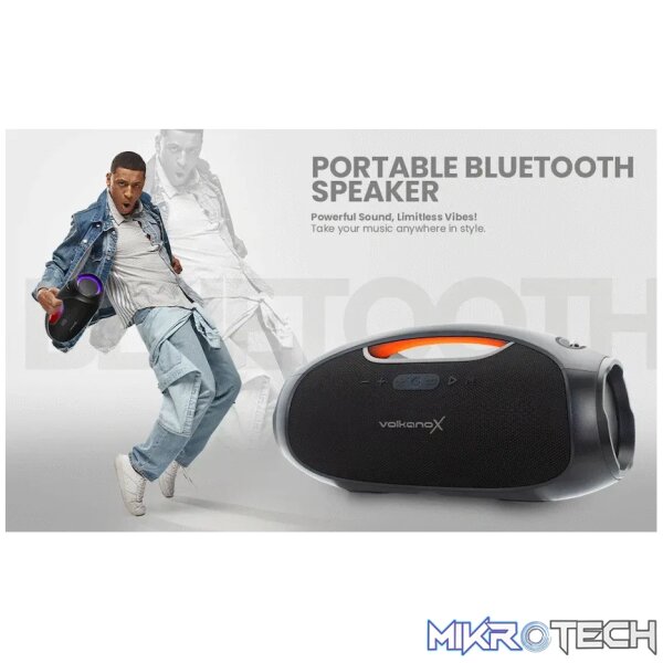 VolkanoX VXS400 Portable Bluetooth Speaker - Black - Image 9