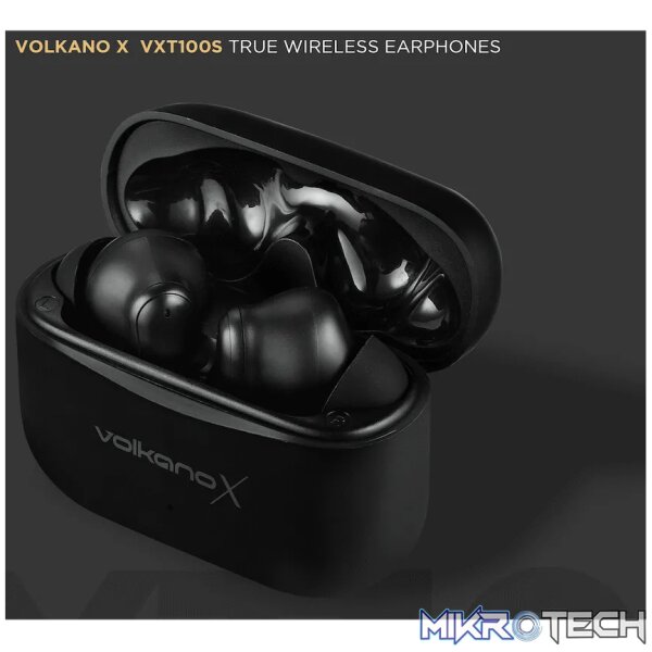 VolkanoX VXT100S TWS Earphones - Black - Image 3