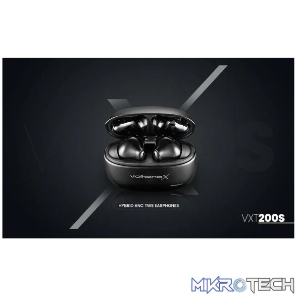 VolkanoX VXT200S Hybrid ANC TWS Earphones - Black - Image 10