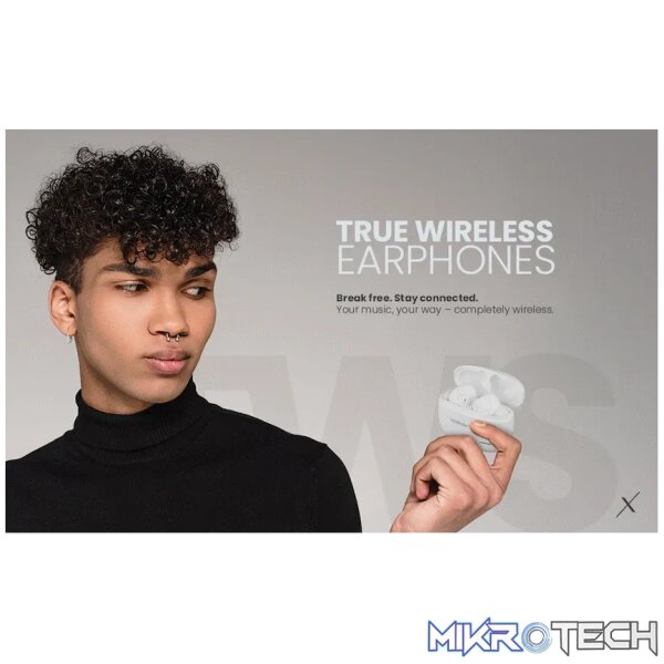 VolkanoX VXT200S Hybrid ANC TWS Earphones - White - Image 12