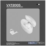 VolkanoX VXT200S Hybrid ANC TWS Earphones - White - Image 7