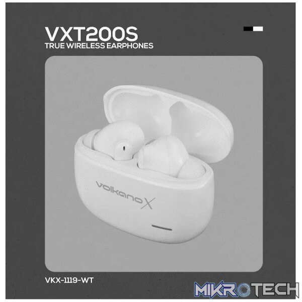 VolkanoX VXT200S Hybrid ANC TWS Earphones - White - Image 10