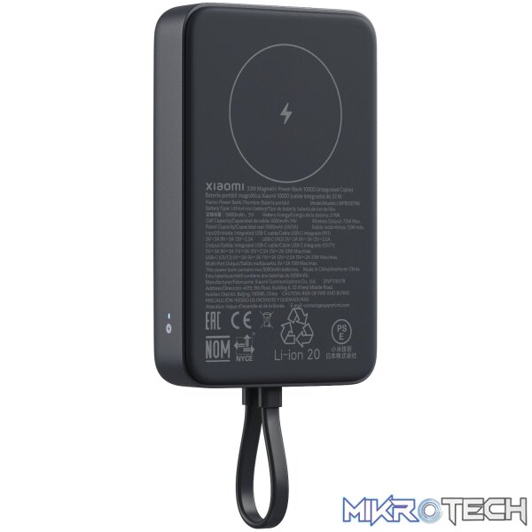 Xiaomi 33W Power Bank 10000 (Integrated Cable)-Grey - Image 5