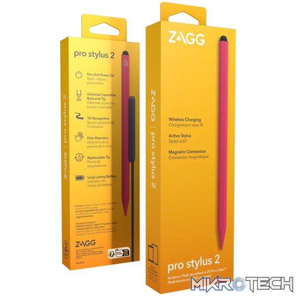 ZAGG Pro Stylus 2. Device compatibility: Tablet, Brand compatibility: Apple, Product colour: Pink - Image 4