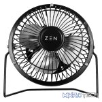 ZEN Cool Series 4 inch Mini Desk Fan - Black