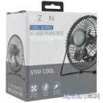 ZEN Cool Series 4 inch Mini Desk Fan - Black - Image 4