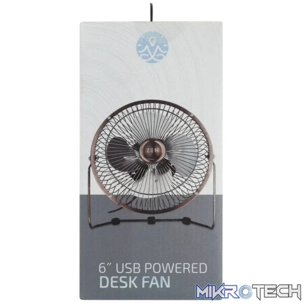 Zen Cool Series 6in Desk Fan - Copper - Image 6