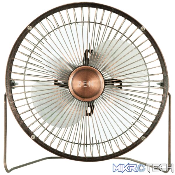Zen Cool Series 6in Desk Fan - Copper Zen Cool Series 6in Desk Fan - Copper