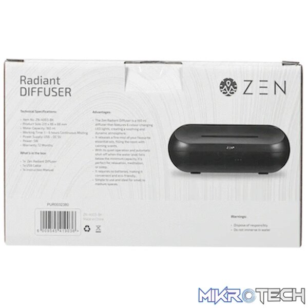 Zen Radiant Diffuser - Black - Image 3