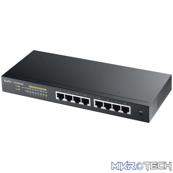 Zyxel 8-Port GbE Smart Managed PoE Switch Zyxel 8-Port GbE Smart Managed PoE Switch