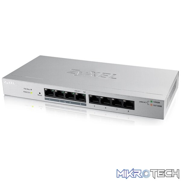 Zyxel 8-Port GbE Web Managed PoE Switch Zyxel 8-Port GbE Web Managed PoE Switch