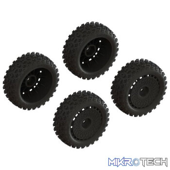 dBoots '2-HO' Tire Set Glued (Black) (2 Pairs)