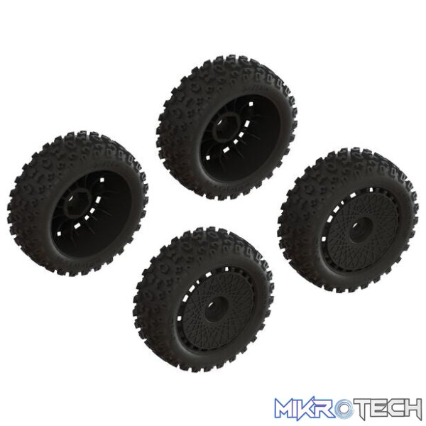 dBoots '2-HO' Tire Set Glued (Black) (2 Pairs) dBoots '2-HO' Tire Set Glued (Black) (2 Pairs)