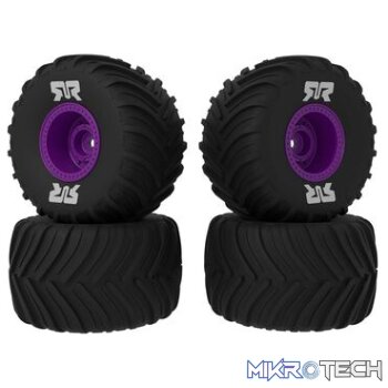 dBoots Chevron MT Tyre Set Glued Purple (2 Pairs) GROM